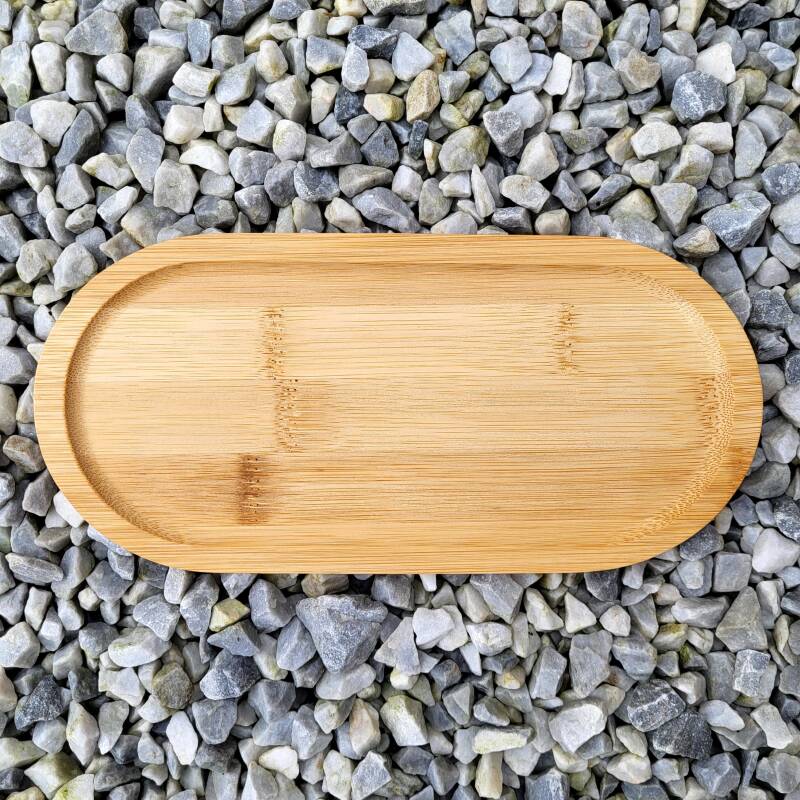 Koffie Thee plankje van bamboe hout  22,5 x 10,5 x 1 cm