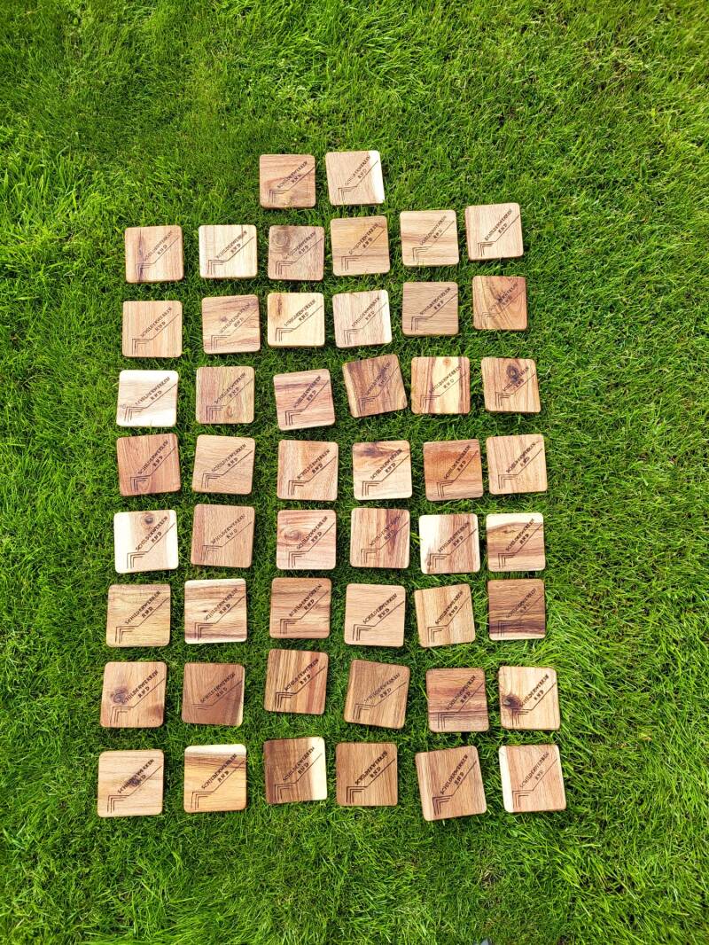 50 Acacia onderzetters voor Schildersbedrijf R.N.D.