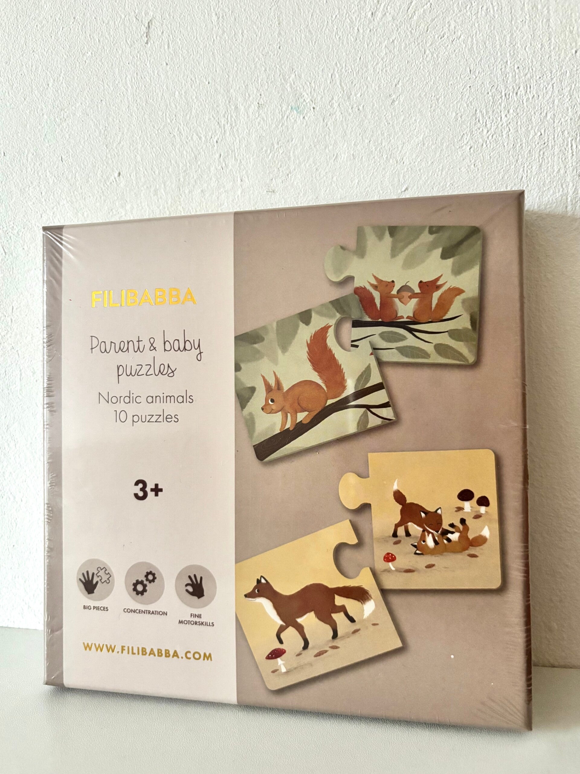 🦊 Puzzles "Maman et ses bébés" - Animaux nordiques