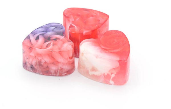 Set van 3 stukjes handgemaakte glycerine zeep.