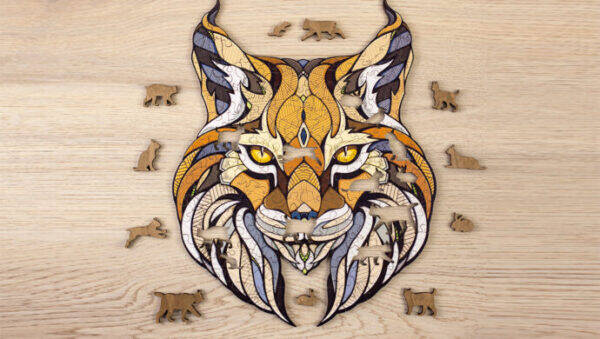 Eco Wood Art Houten Legpuzzel Lynx size L