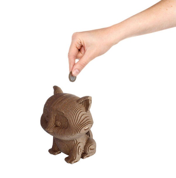 Eco Wood Art (EWA) 3D Houten Bouwset Spaarpot Kat