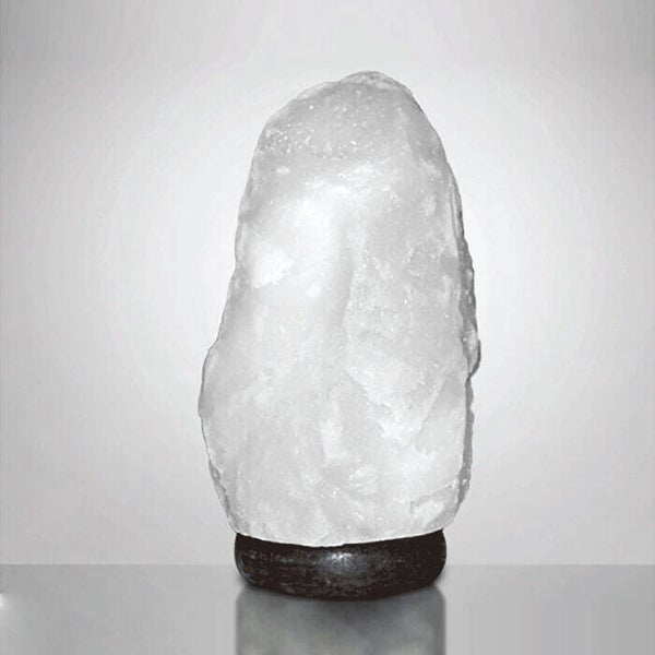 Himalaya Zoutlamp, Natuurlijke Vorm, Sneeuwwit, ca 2 á 3 kilo,