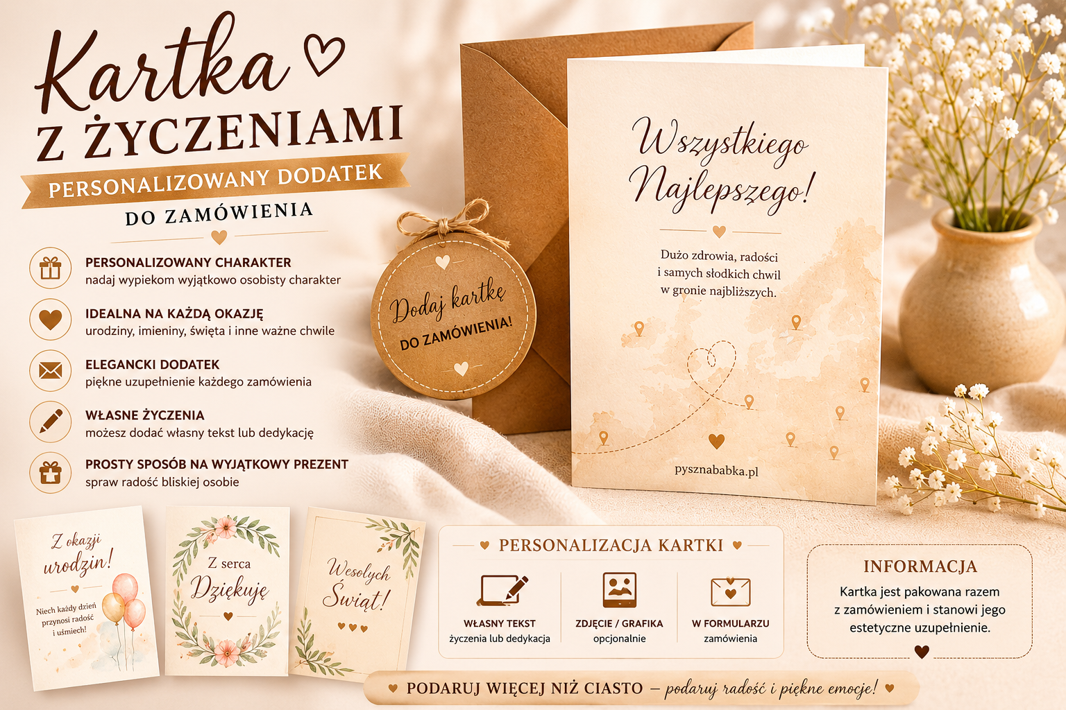 Kartka z życzeniami do zamówienia