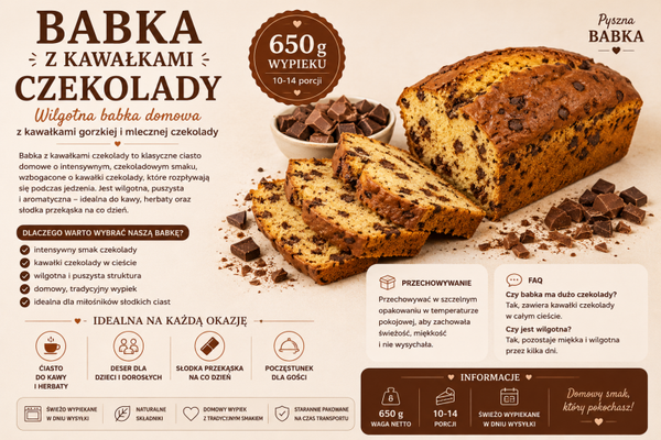 Babka z kawałkami czekolady