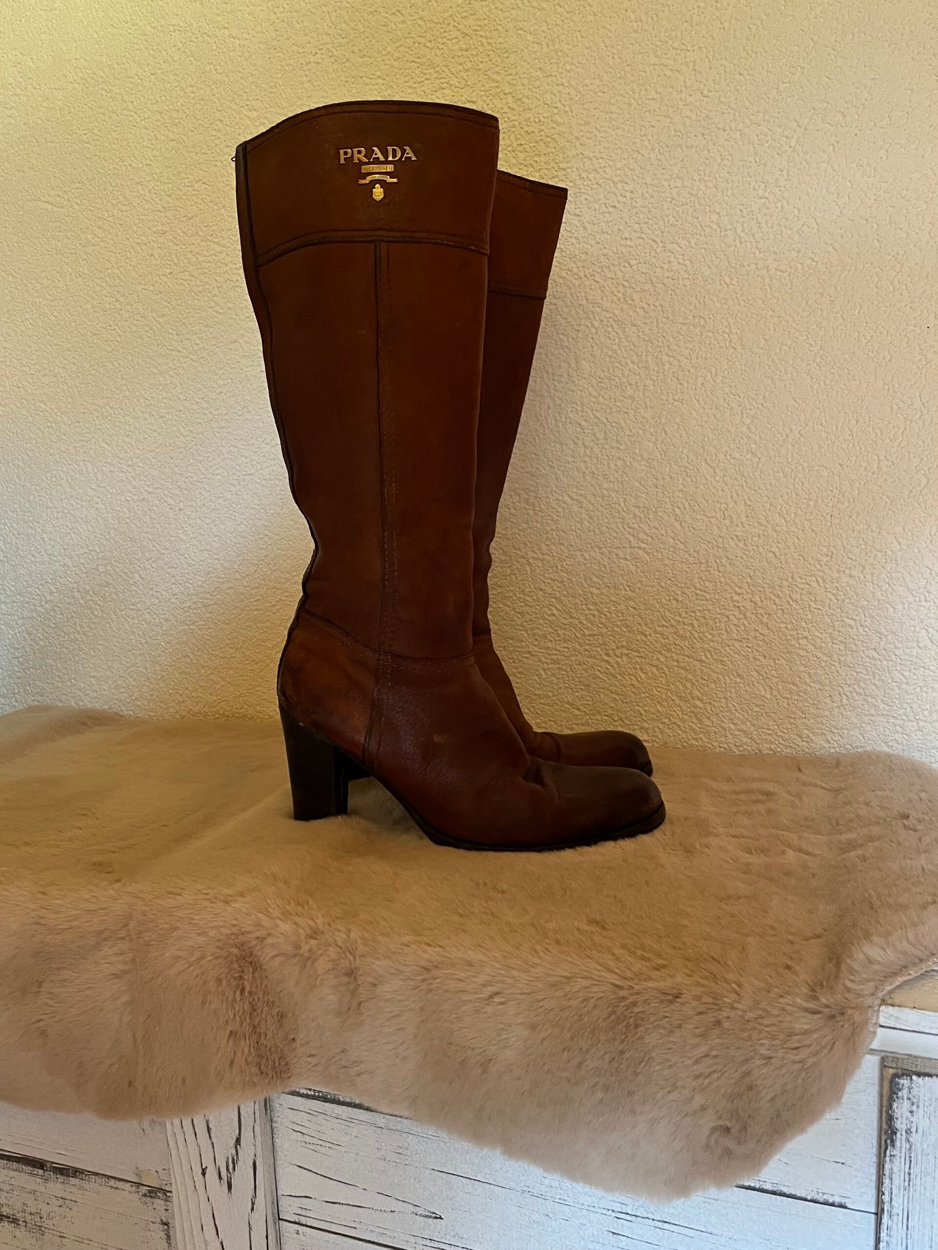 Prada High Leather Boots
