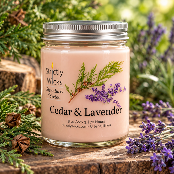 Cedar & Lavender Scented Candle
