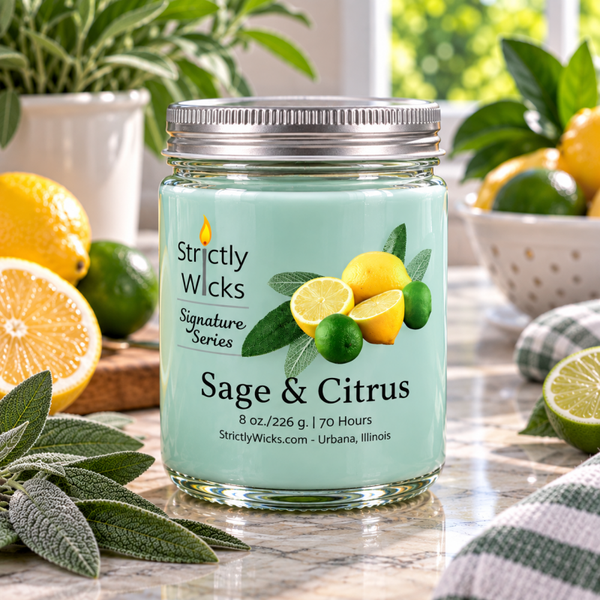 Sage & Citrus Scented Candle