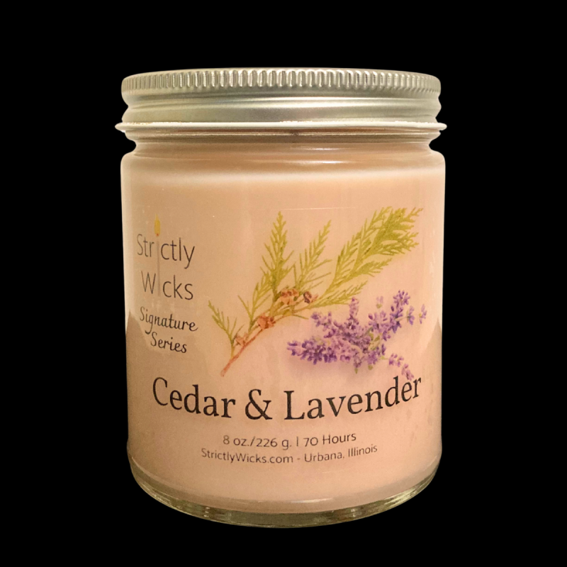 Cedar and Lavender Scented Candle