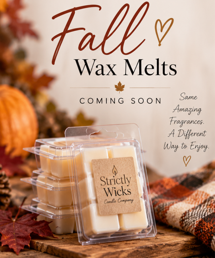 Handmade fall wax melts from Strictly Wicks Candle Company