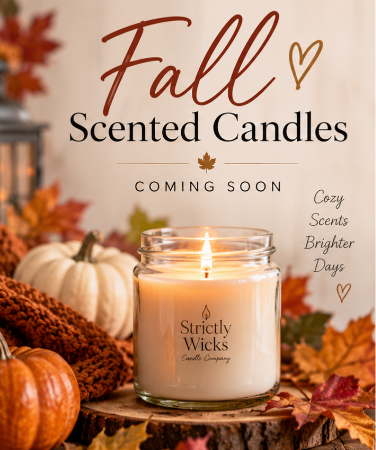 Handmade fall scented candles from Strictly Wicks Candle Company