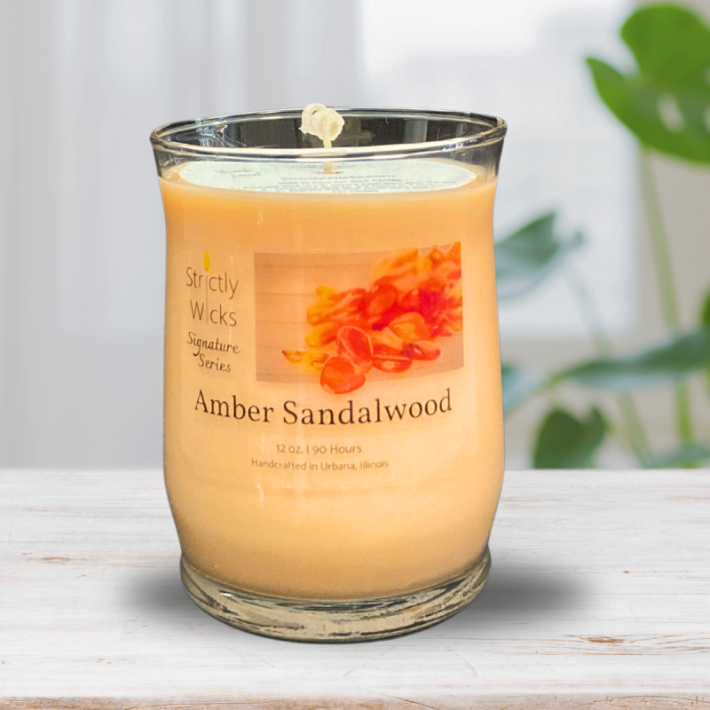 Amber Sandalwood Scented Candle 12 ounce