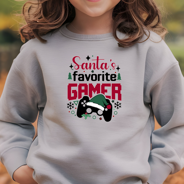 Y0007 Youth Santas Favorite Gamer