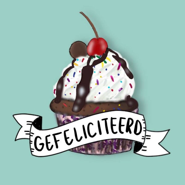 Cupcake GEFELICITEERD