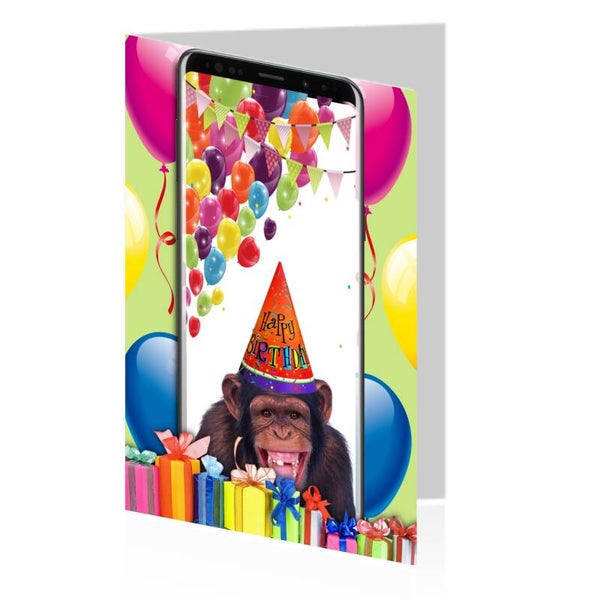 6. Aap met feestmuts