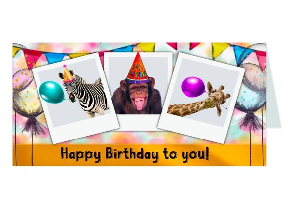 1. Happpy Birthday to you, zebra, aap en giraf