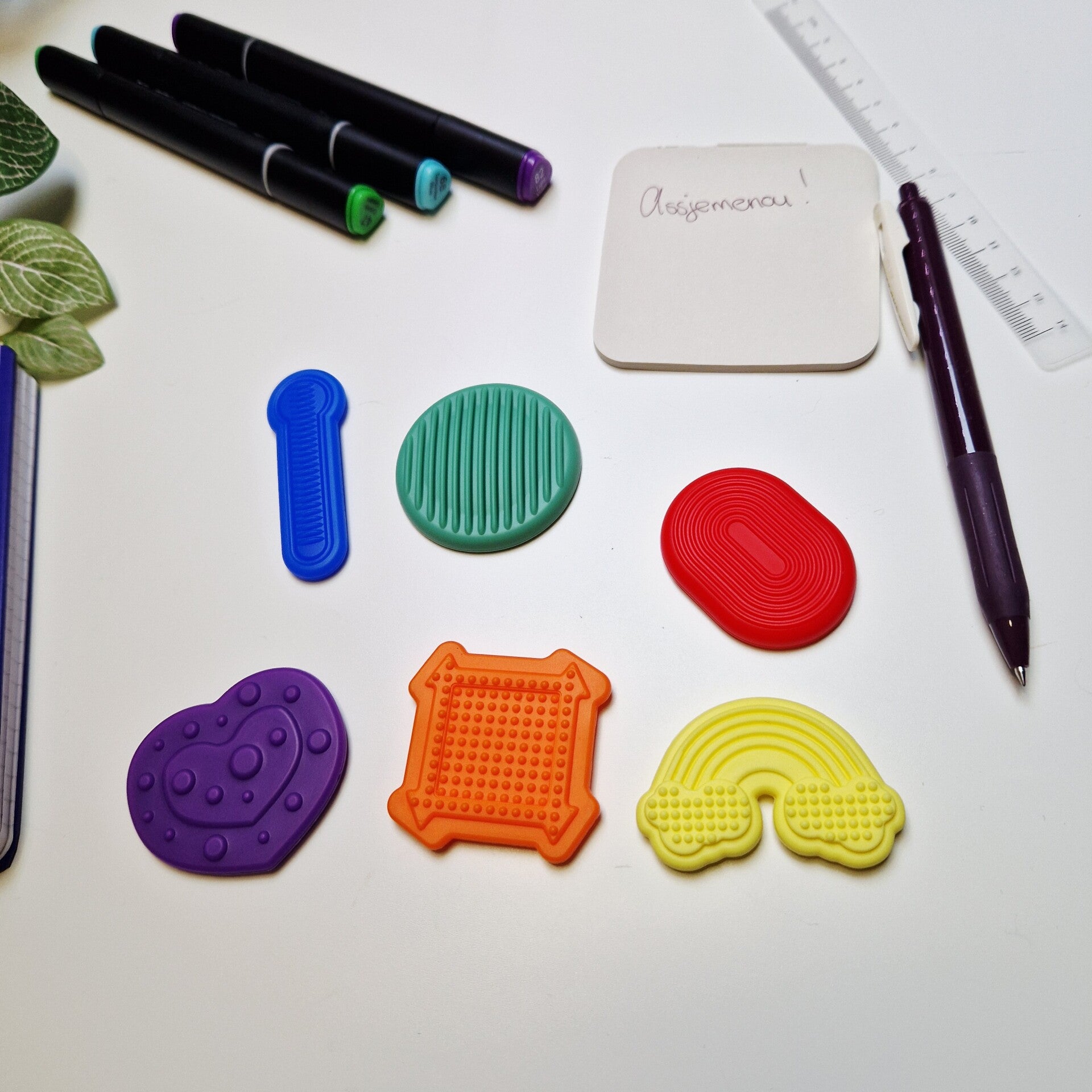 Voel stenen - Fidget toy - Regenboog