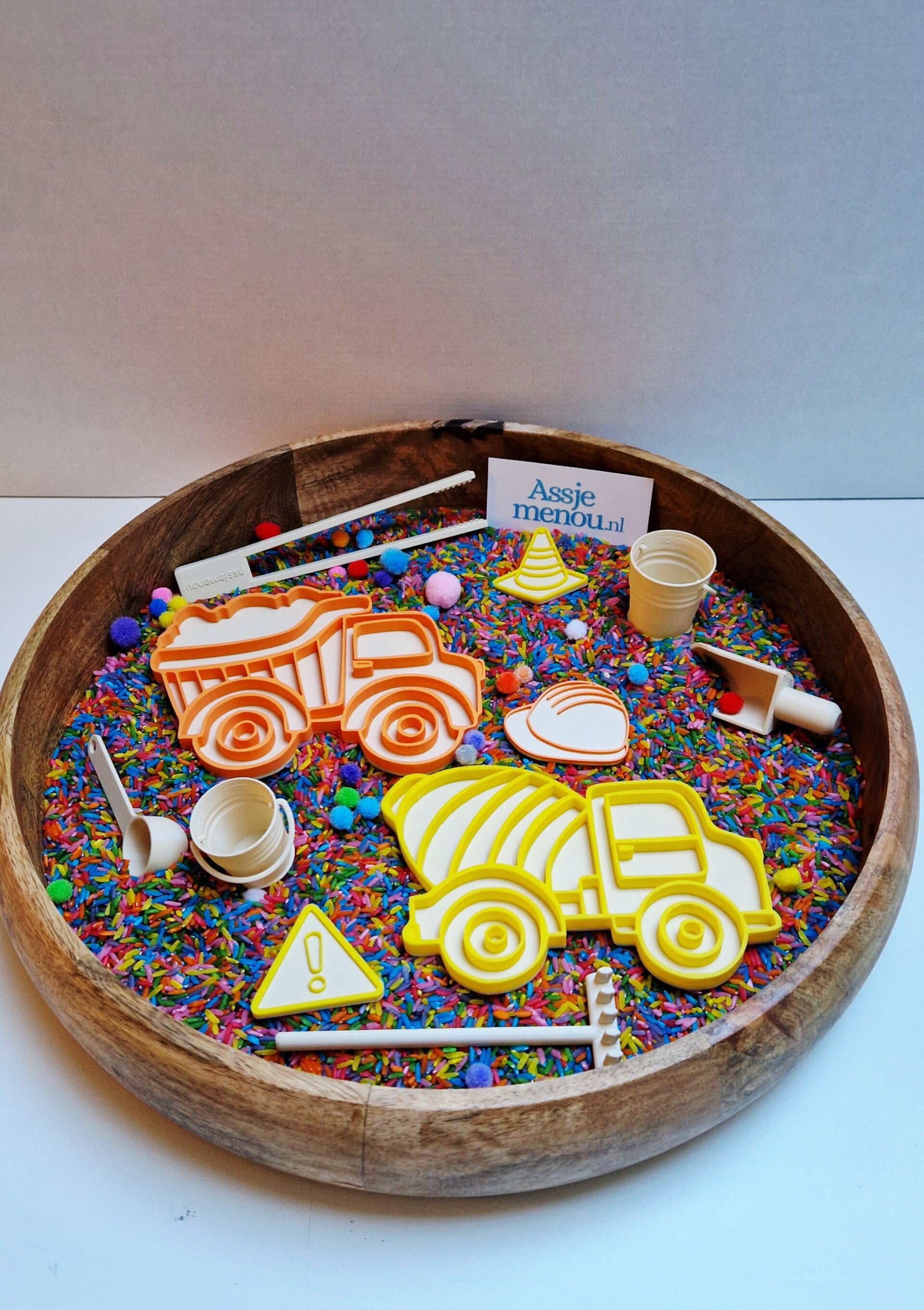 Speelbakvulling en vormen set Bouwplaats