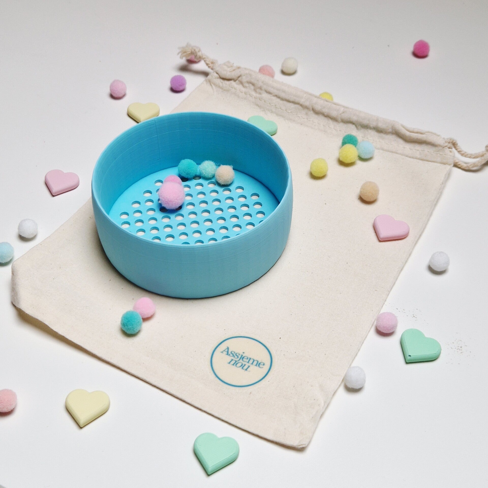 Zeefje voor in de sensorische speelbak Sky Blue