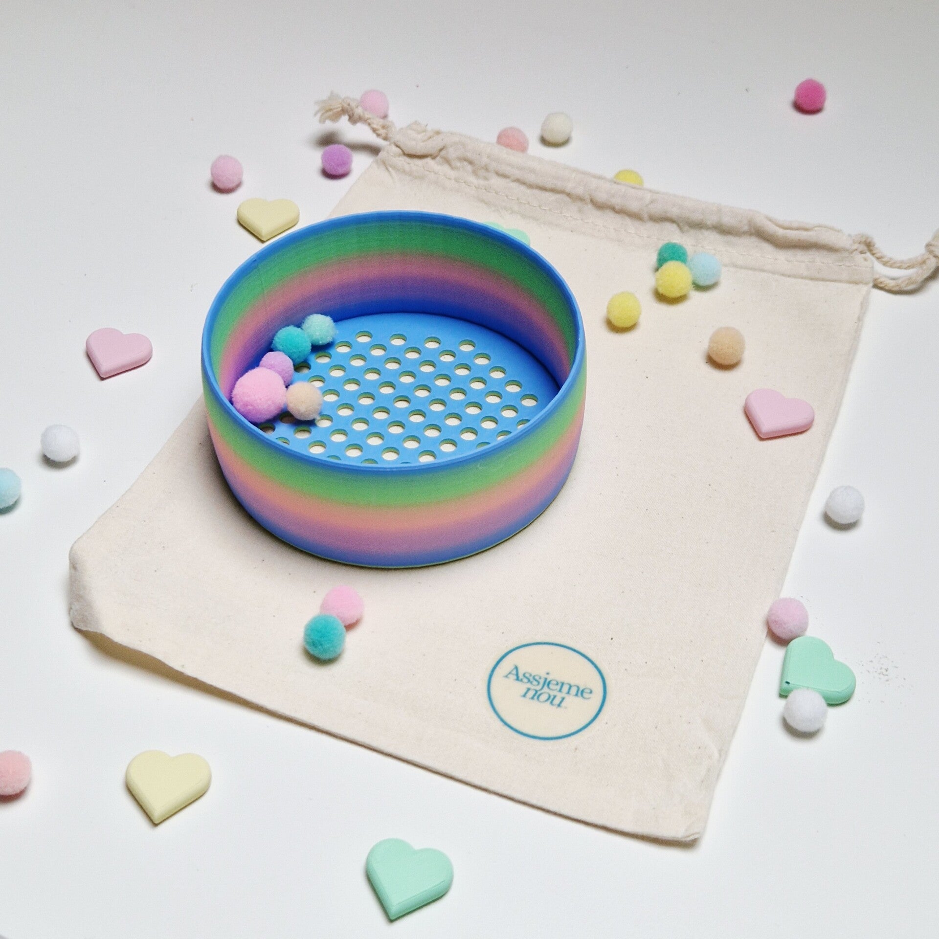 Zeefje voor in de sensorische speelbak multi colour