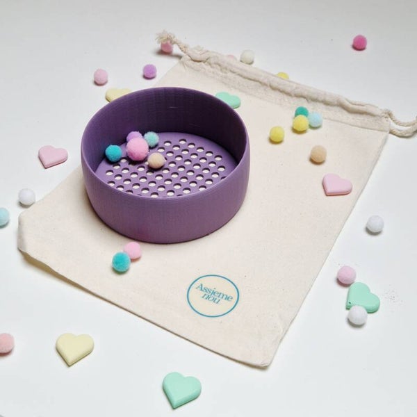 Zeefje voor in de sensorische speelbak Muted Purple