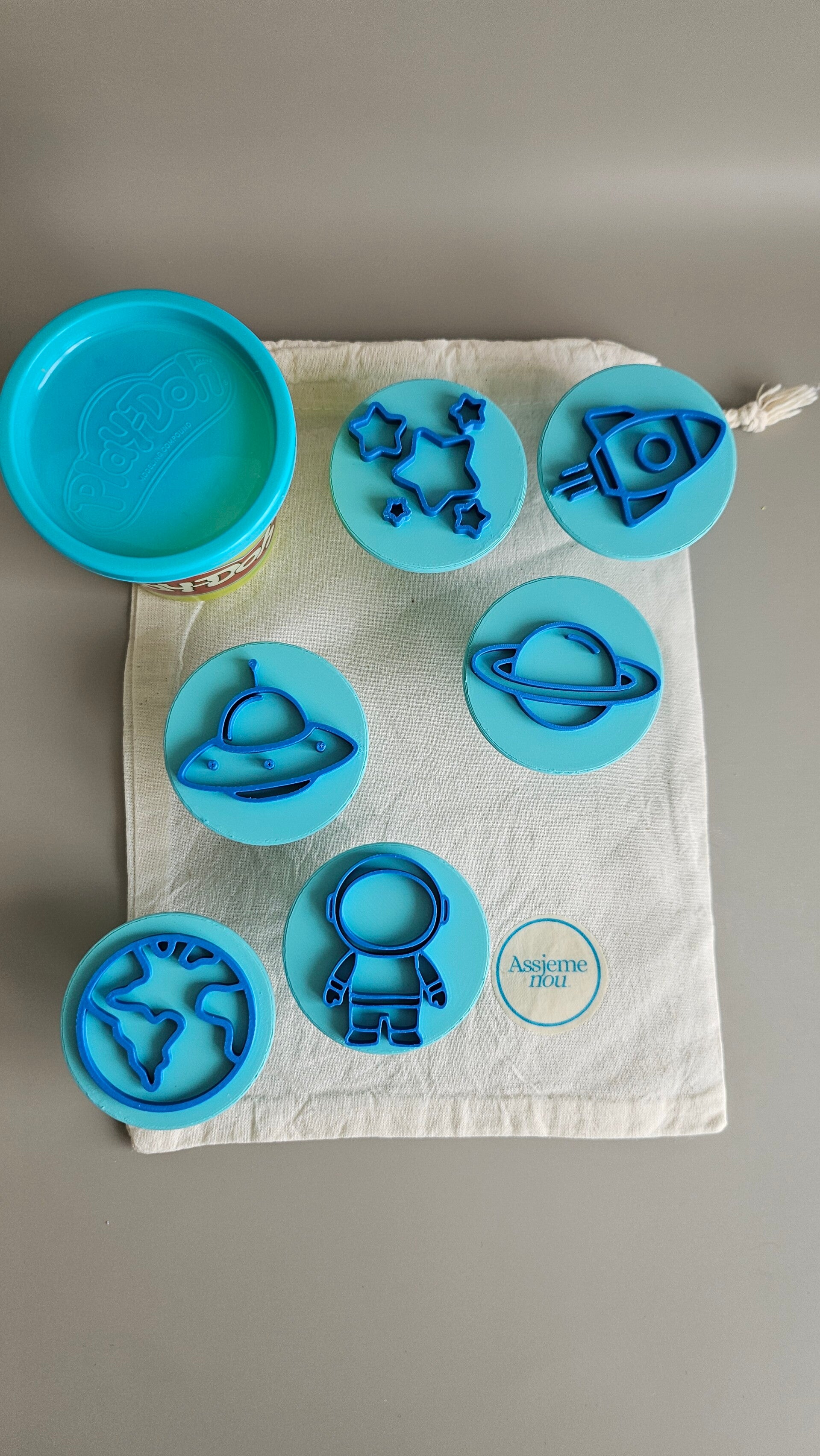 Space Stempels voor Play-Doh en Kinetic Sand