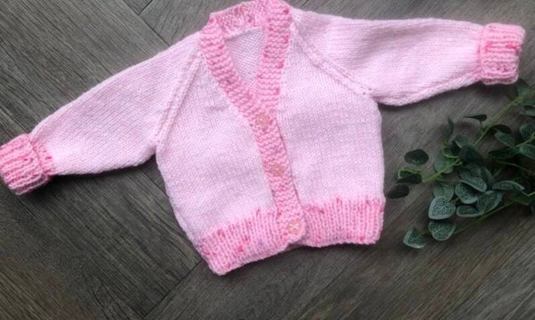 Newborn cardigan pink