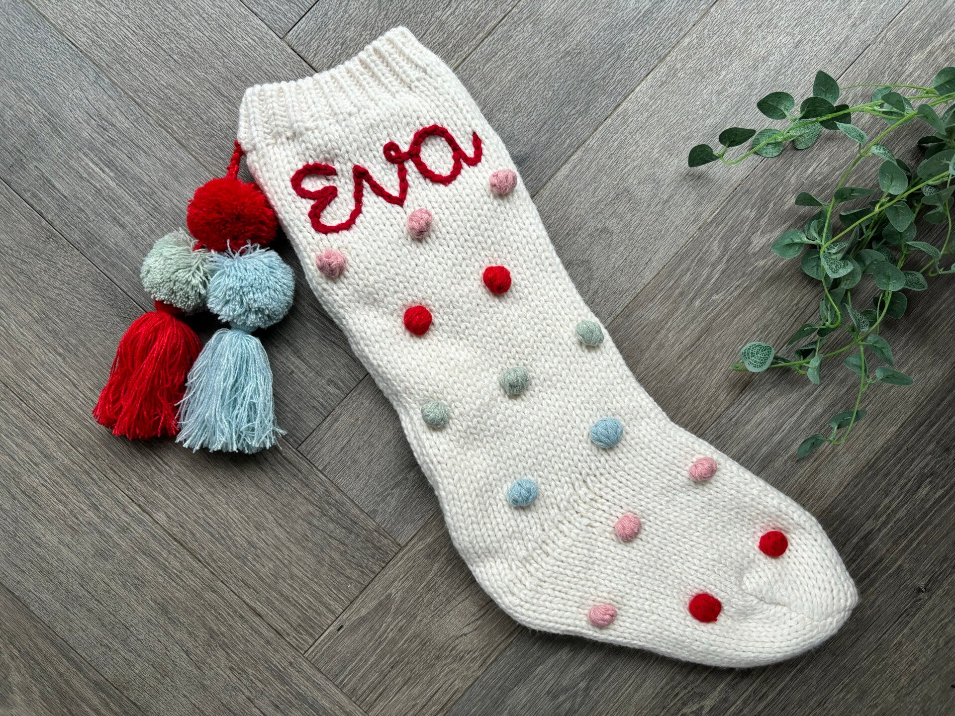 Christmas stockings pom pom