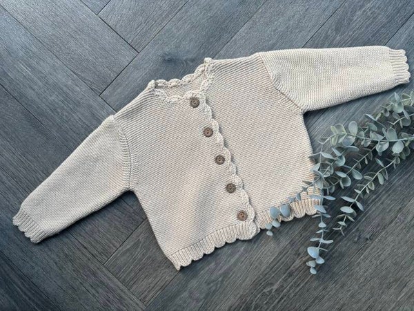 3-6 months cardigan beige