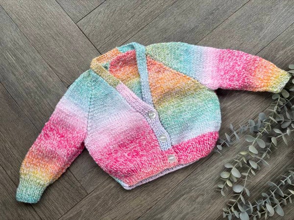 3-6 months cardigan rainbow