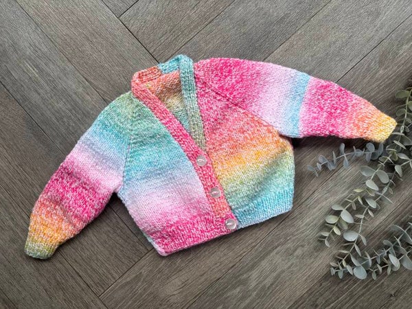 3-6 months cardigan rainbow