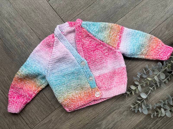 3-6 months cardigan rainbow