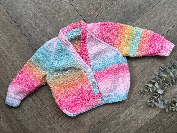 6-12 months cardigan rainbow