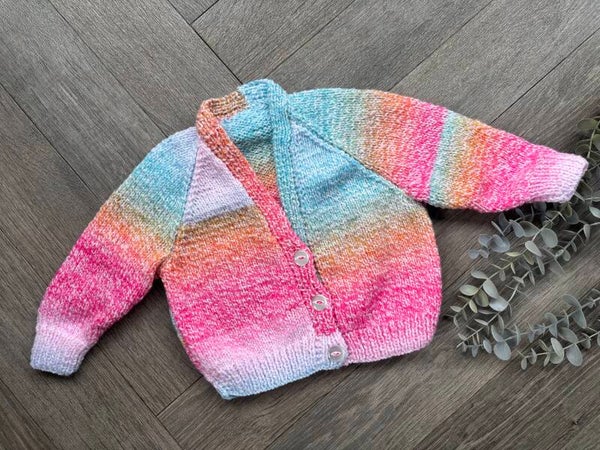 6-12 months cardigan rainbow