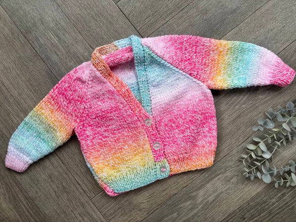 6-12 months cardigan rainbow