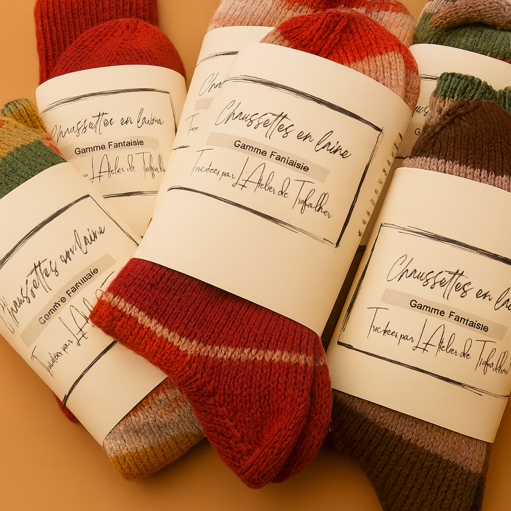 Chaussettes en laine Gamme Fantaisie Mérinos-Alpaga