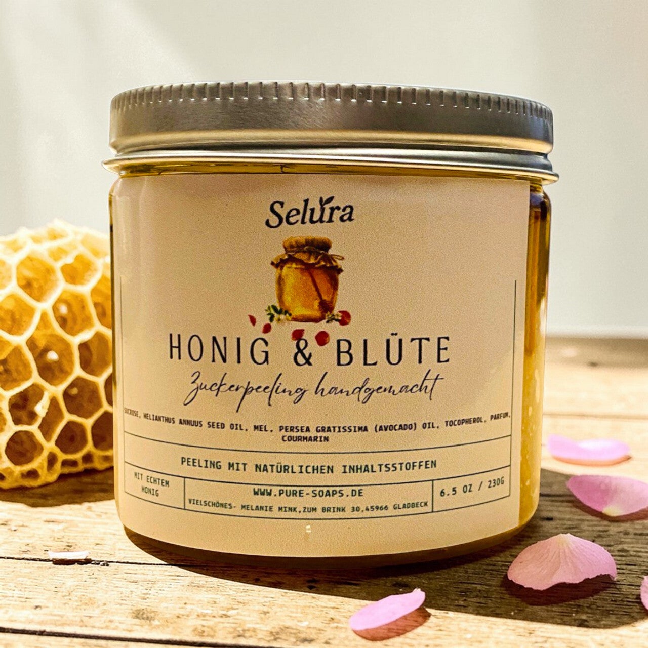 Zuckerpeeling "Honig & Blüte" mit echtem Honig