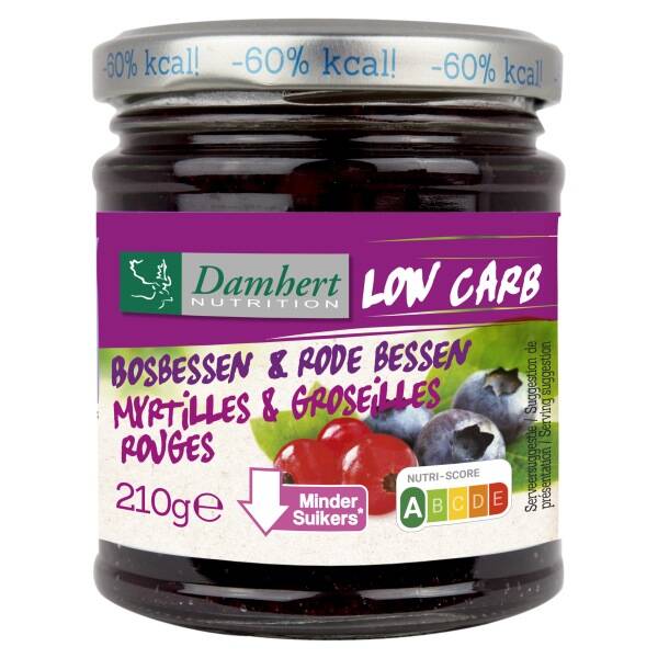Damhert  Low Carb - Jam Bosbes Rode Bessen