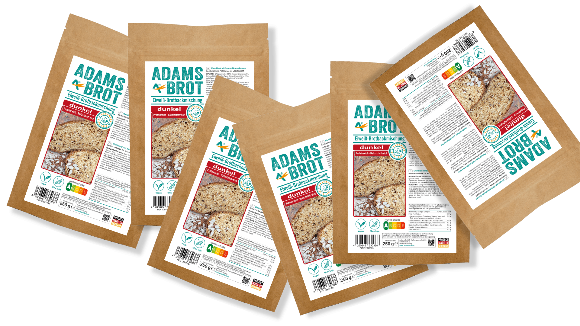 Adam's Brot Broodmix Donker (6 zakken)