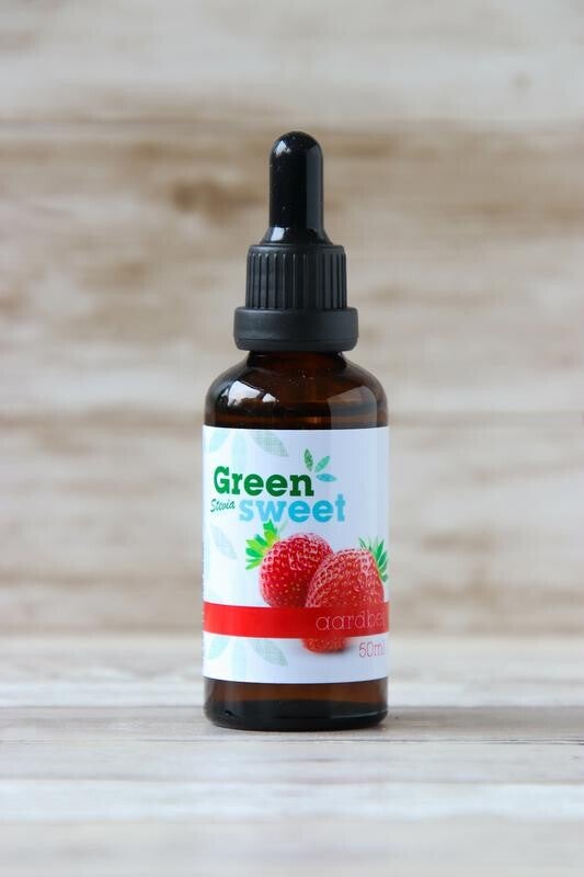 GreenSweet Stevia Drops Aardbei (50 ml)