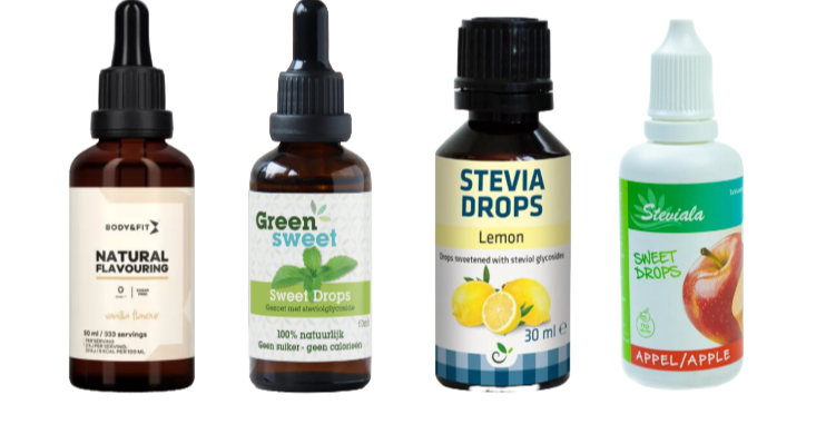 smaakdruppels in flesjes