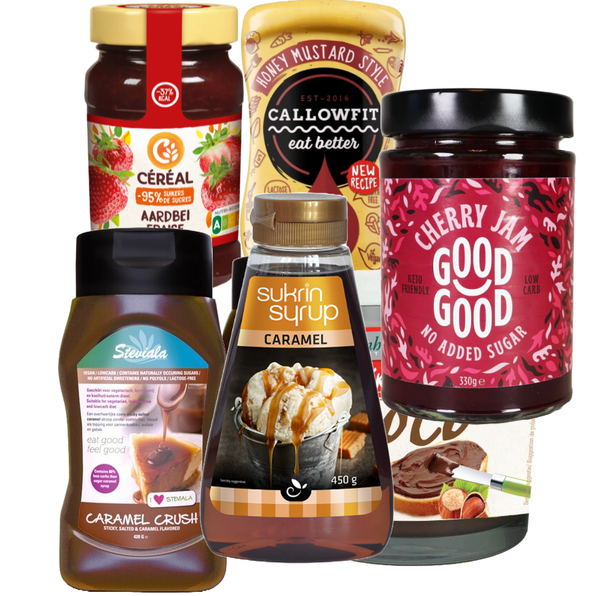 Potjes met jam en stroop