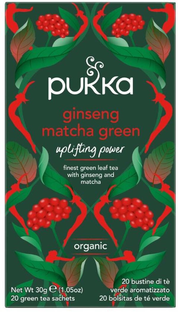 Pukka Thee Ginseng Matcha Green Bio