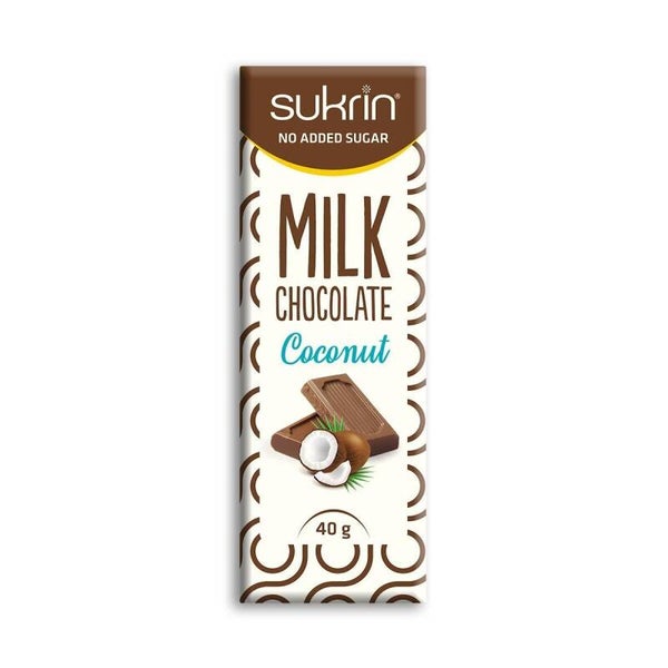 Sukrin Melkchocolade met kokos (40 gram)