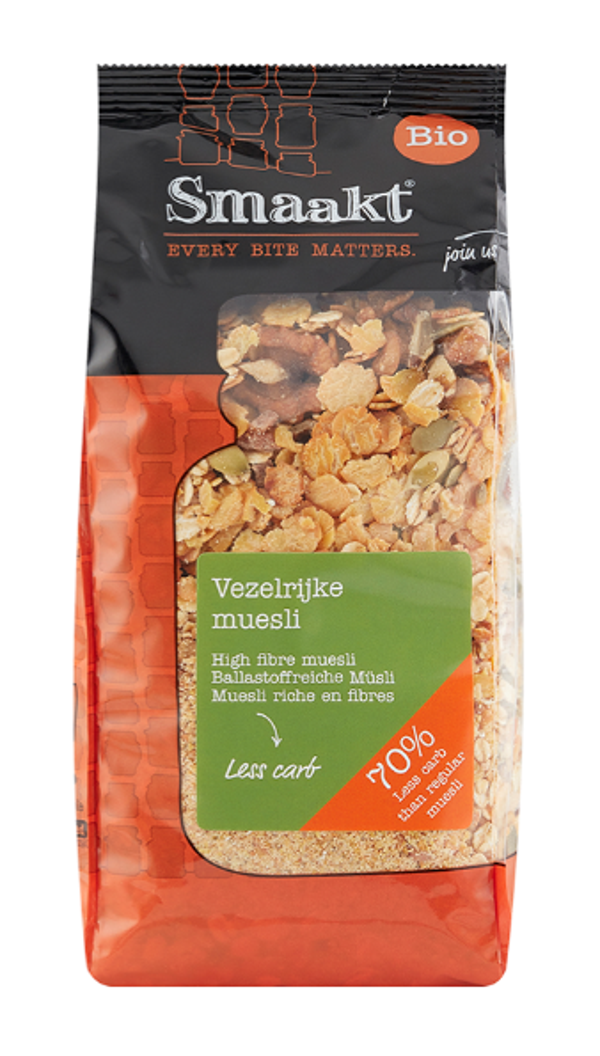 Smaakt Less Carb Muesli Bio (500 gram)