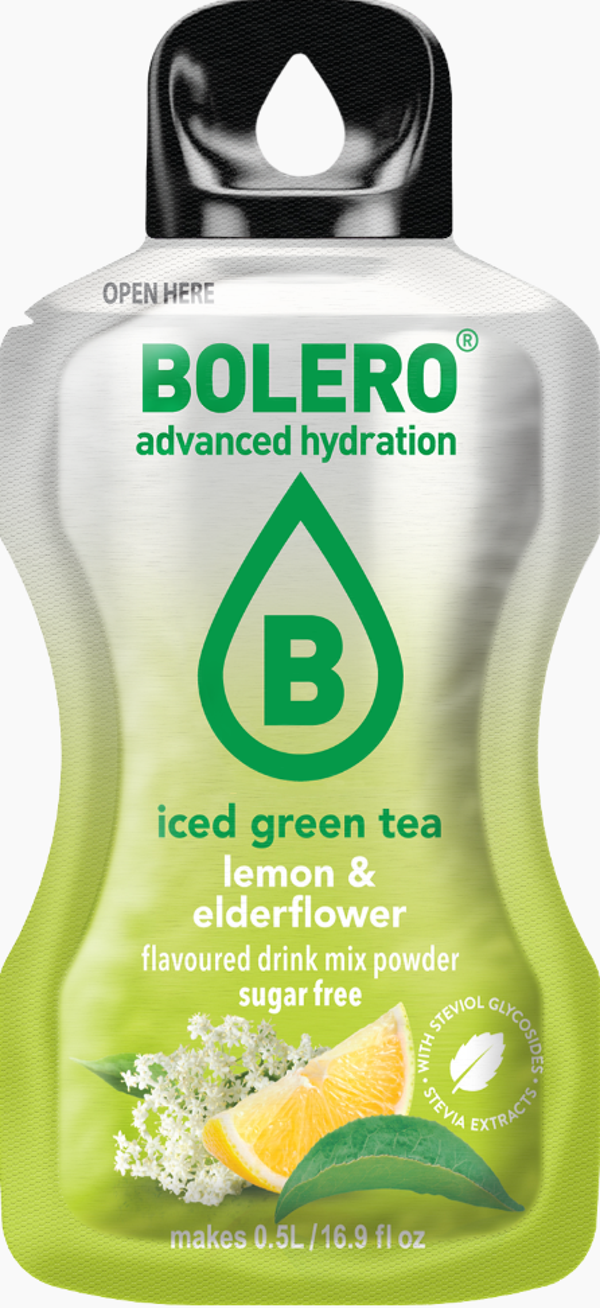 Bolero Iced Tea Green Lemon Elderflower Sticks