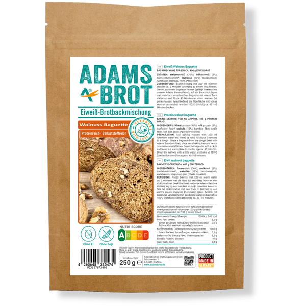 Adam's Brot Walnoot Stokbrood (250 gram)