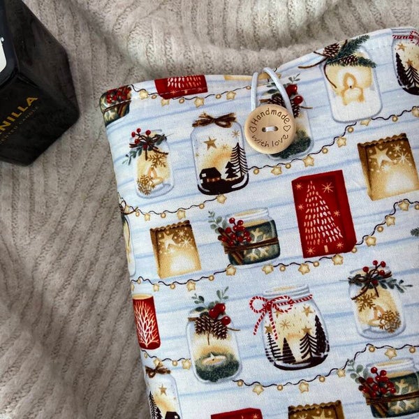 Funda literaria velas navideñas