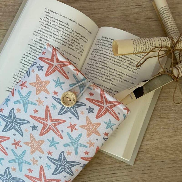 Funda literaria estrellas de mar impermeable