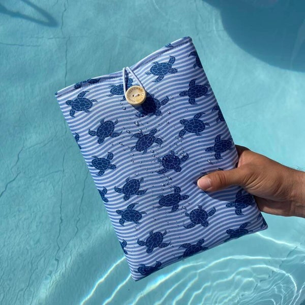 Funda literaria tortuguitas de mar impermeable